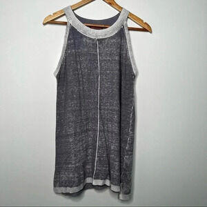 525 America Blue Linen Blend Sleeveless Tunic Size Medium